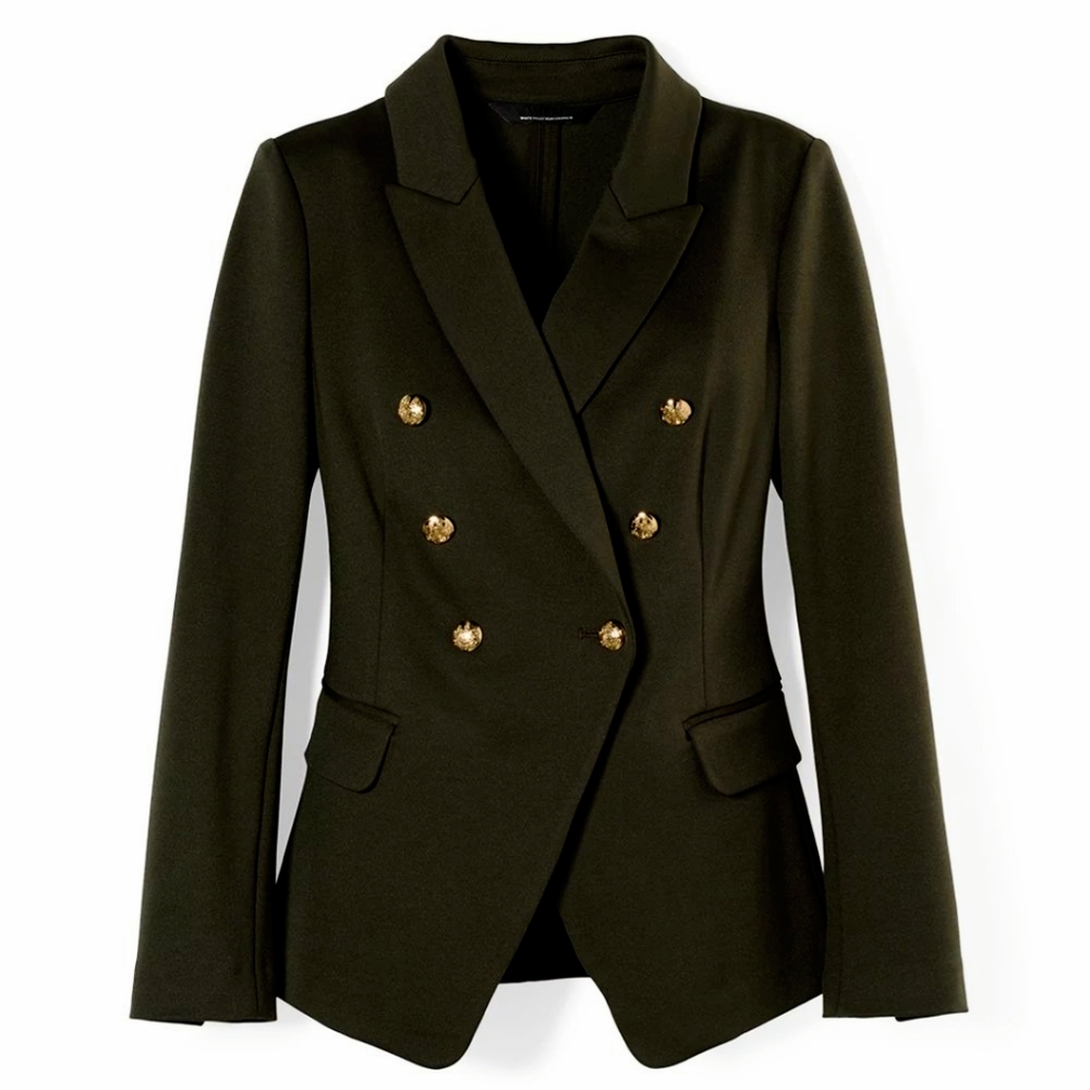 White House Black Market sharply tailored double-breasted jacket, Black. size 10